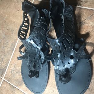 Jomax Black gladiator style sandal